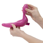 Pure Love Strapless Strap-On Vibrating Dildo, Dildo in Hand