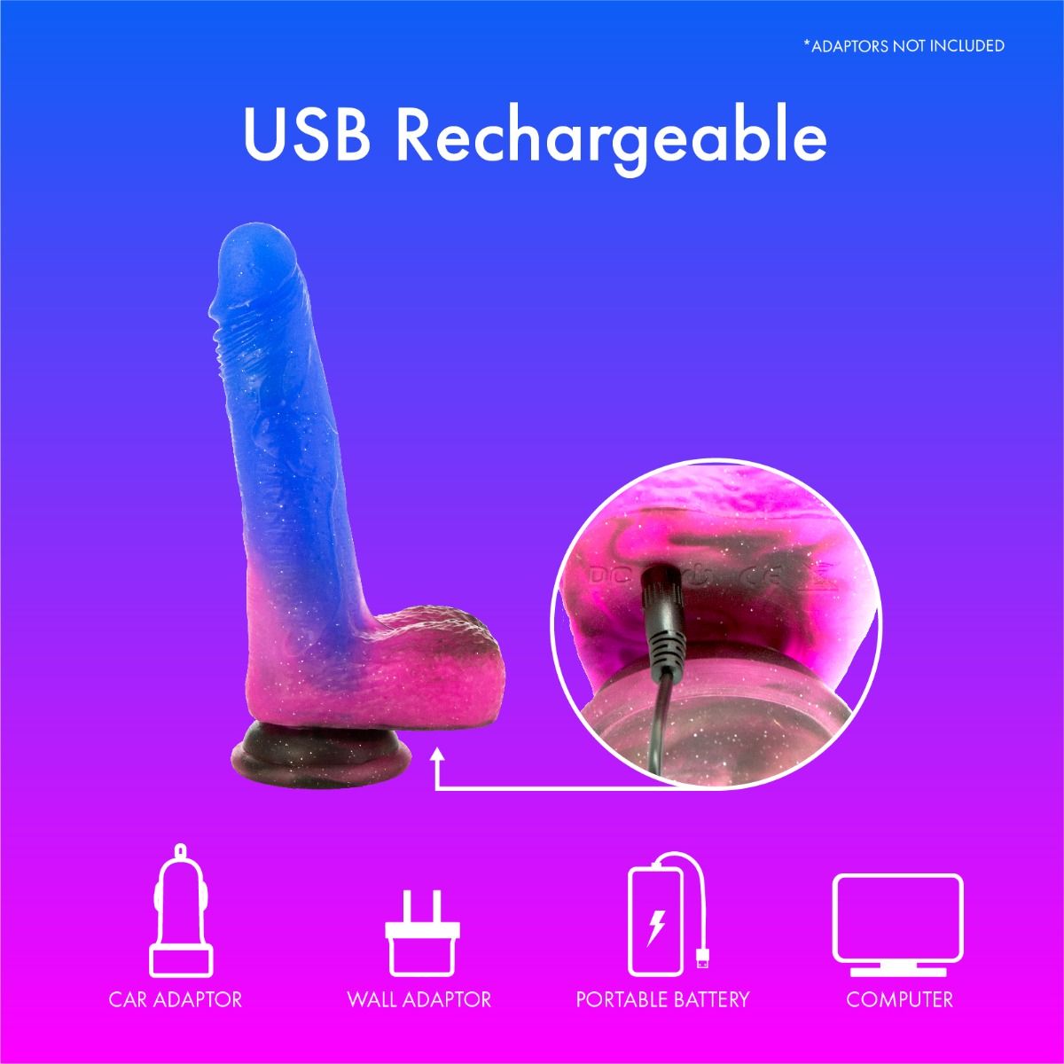 Pure Love Cosmic Vibrating & Rotating 7-Inch Dildo