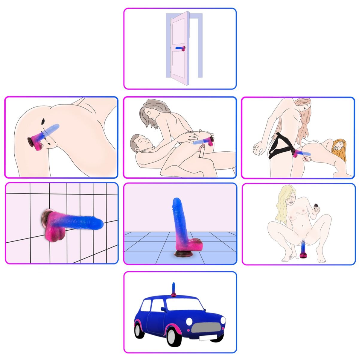 Pure Love Cosmic Vibrating & Rotating 7-Inch Dildo