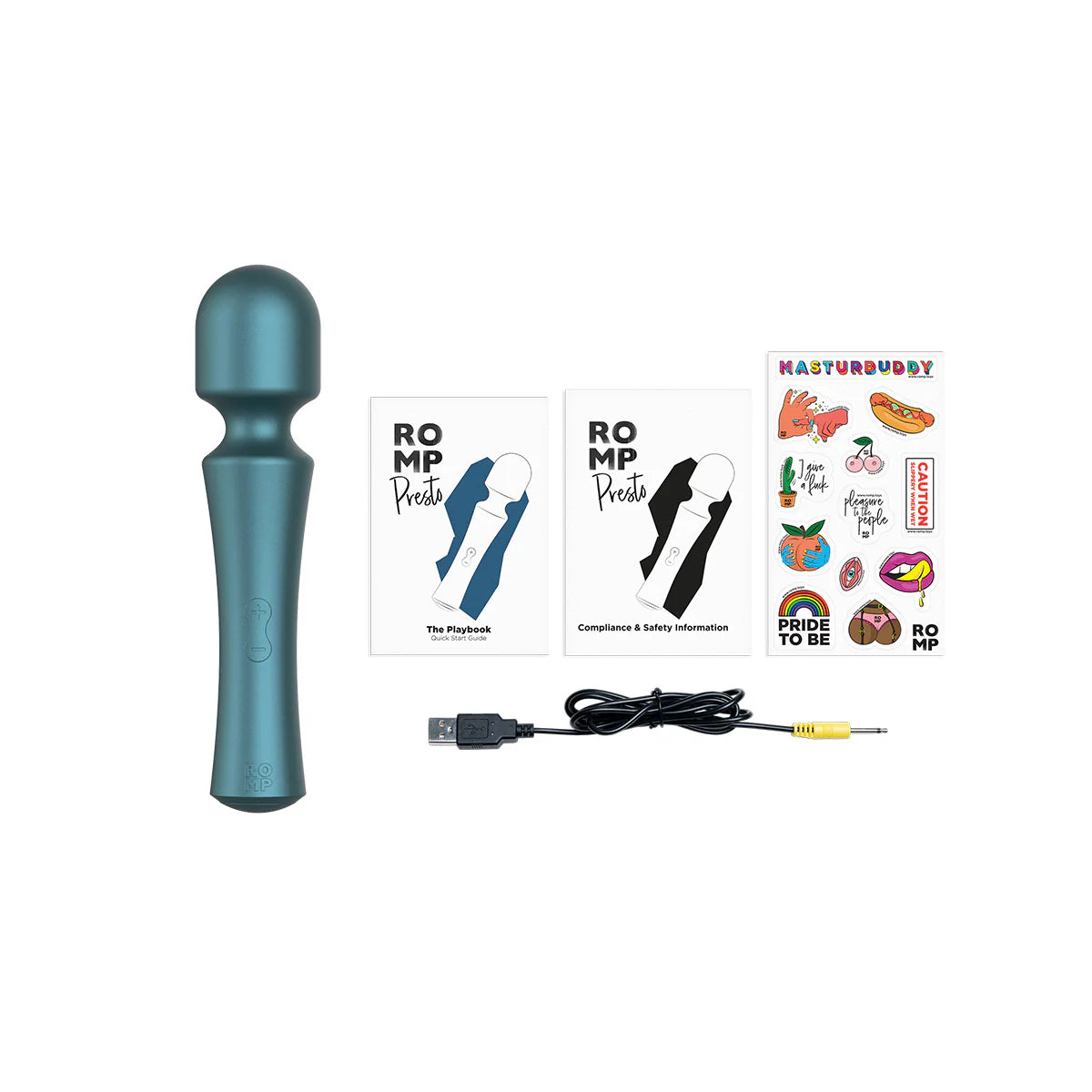 ROMP Presto Wand Massager, Box Contents
