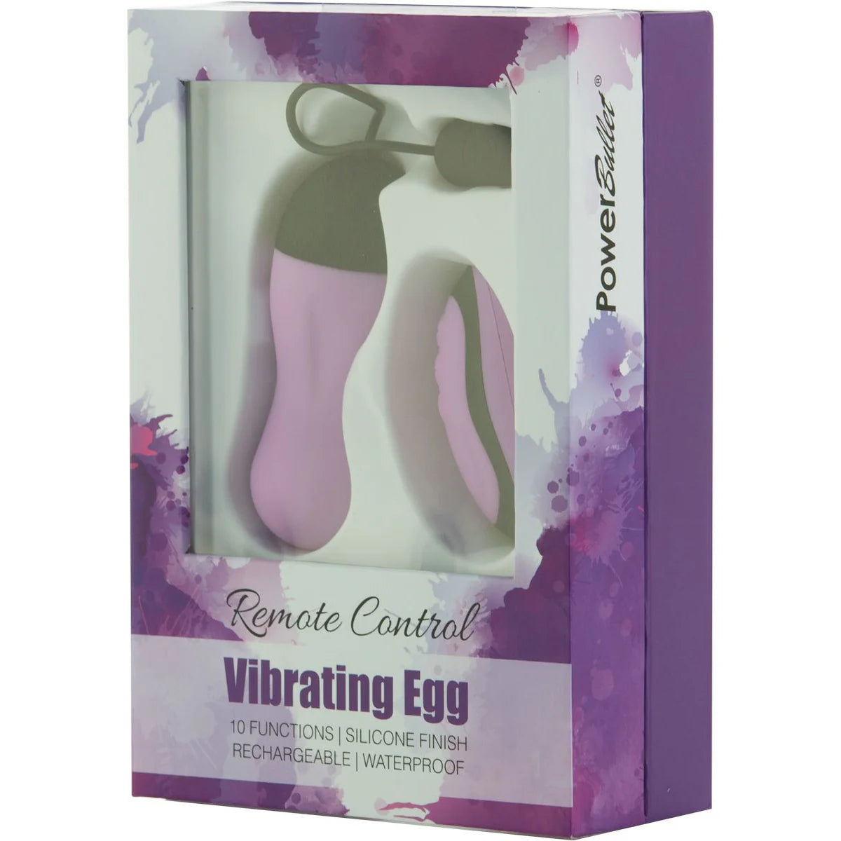 Remote Control Vibrating Egg, Purple, Product Box, Front View