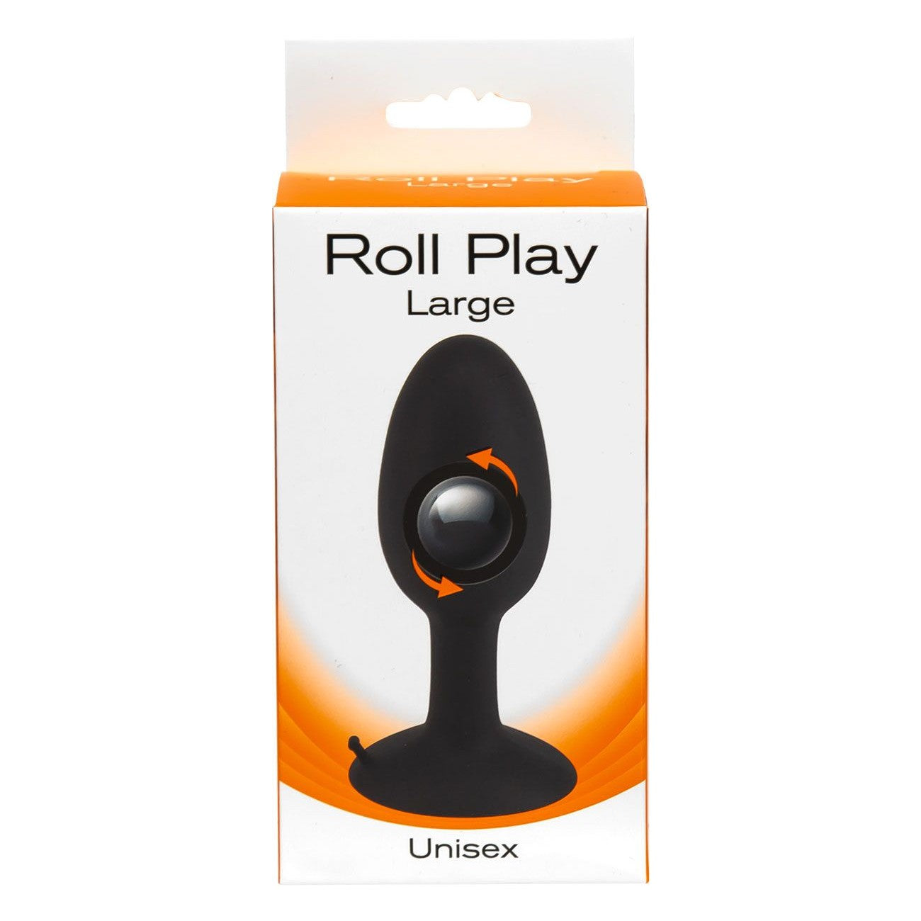Roll Play Silicone Butt Plug, Large, Product Package, Front