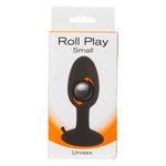 Roll Play Silicone Butt Plug, Small, Product Package, Front