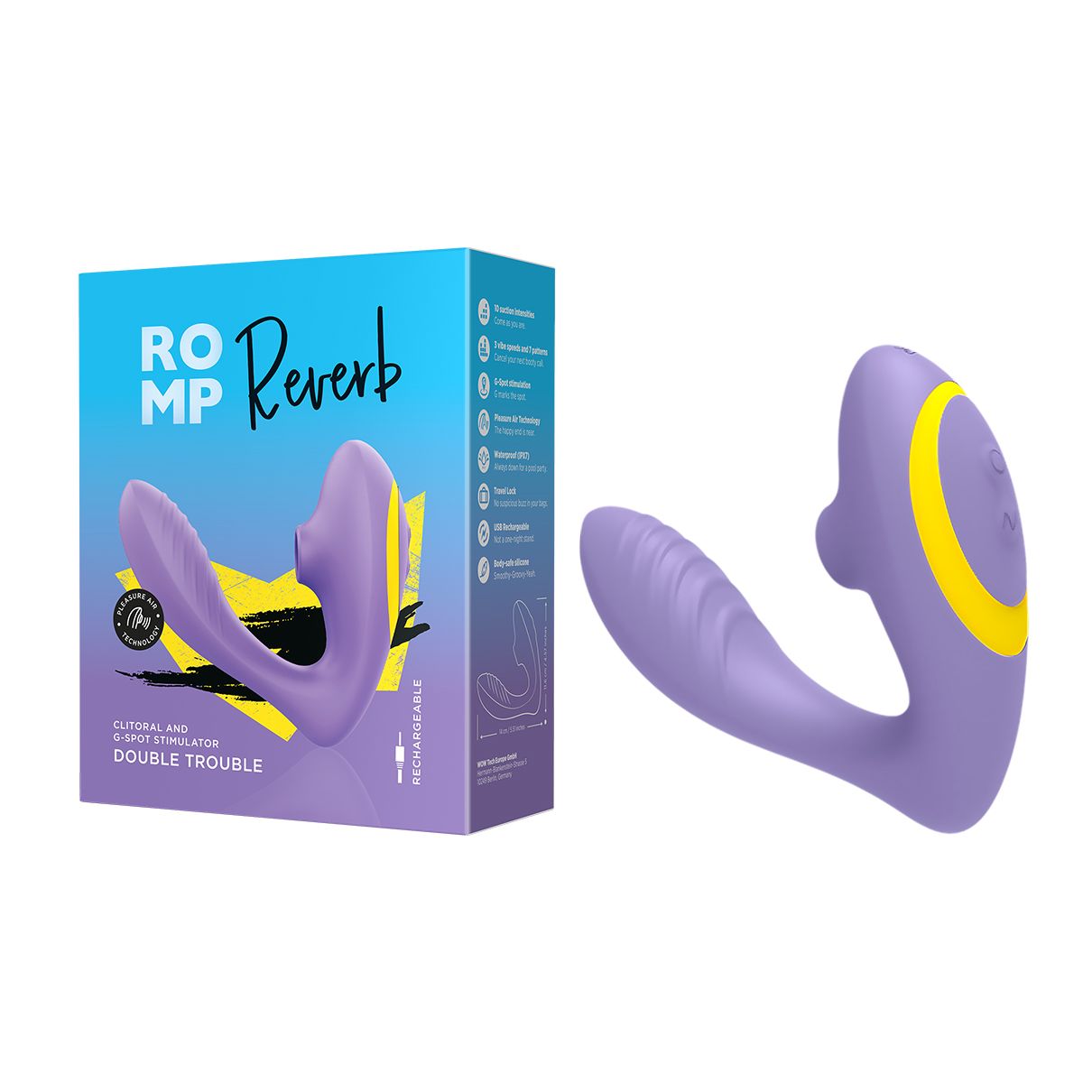 Romp Reverb Clitoral & G-Spot Stimulator with Product Box