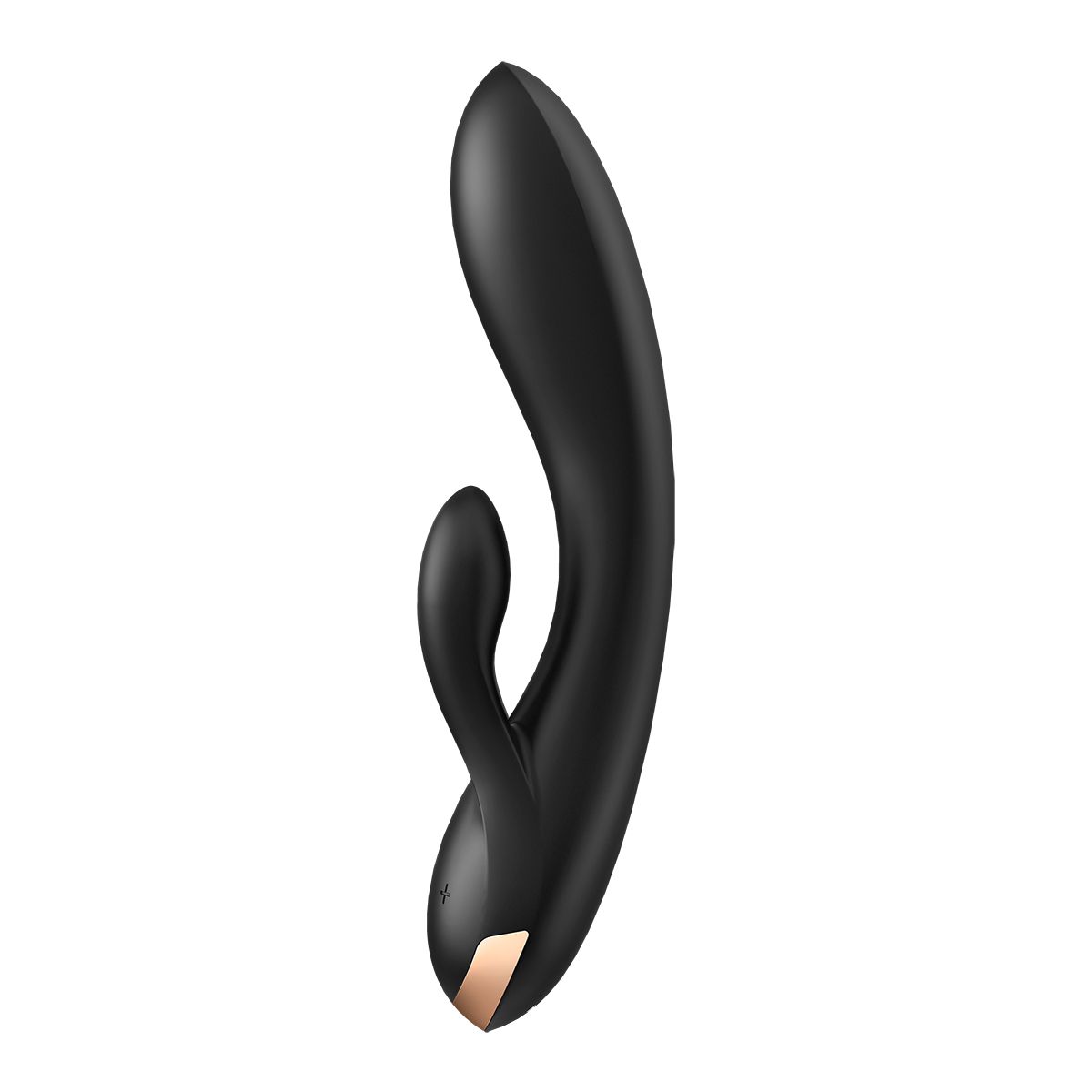 Satisfyer Double Flex Vibrator, Black, Product Image, Side Angle