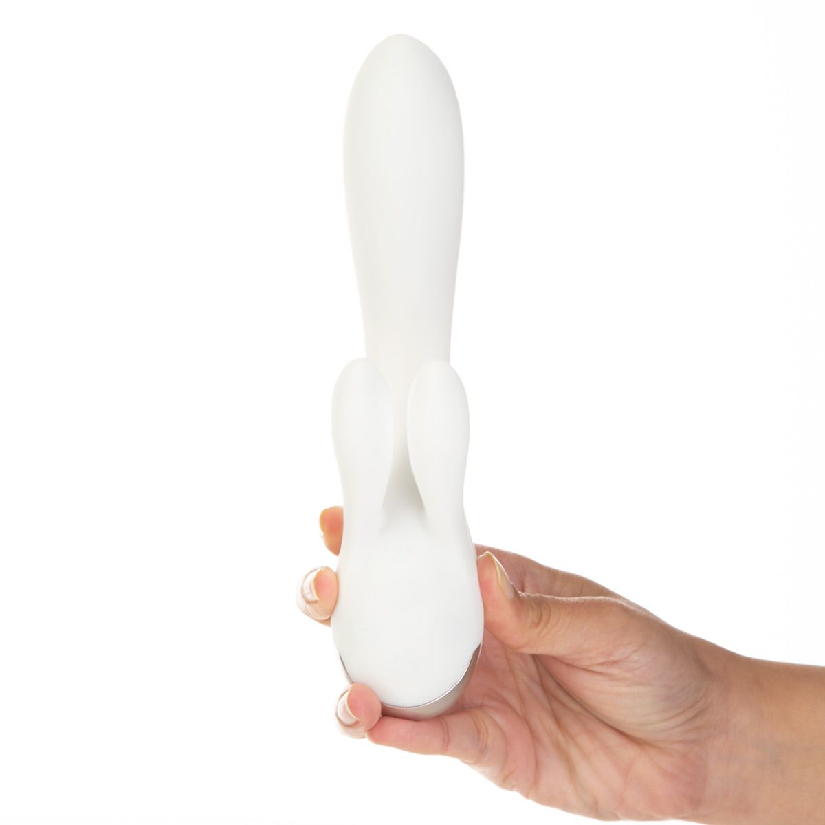 Satisfyer Double Flex Vibrator, White, Product in Hand