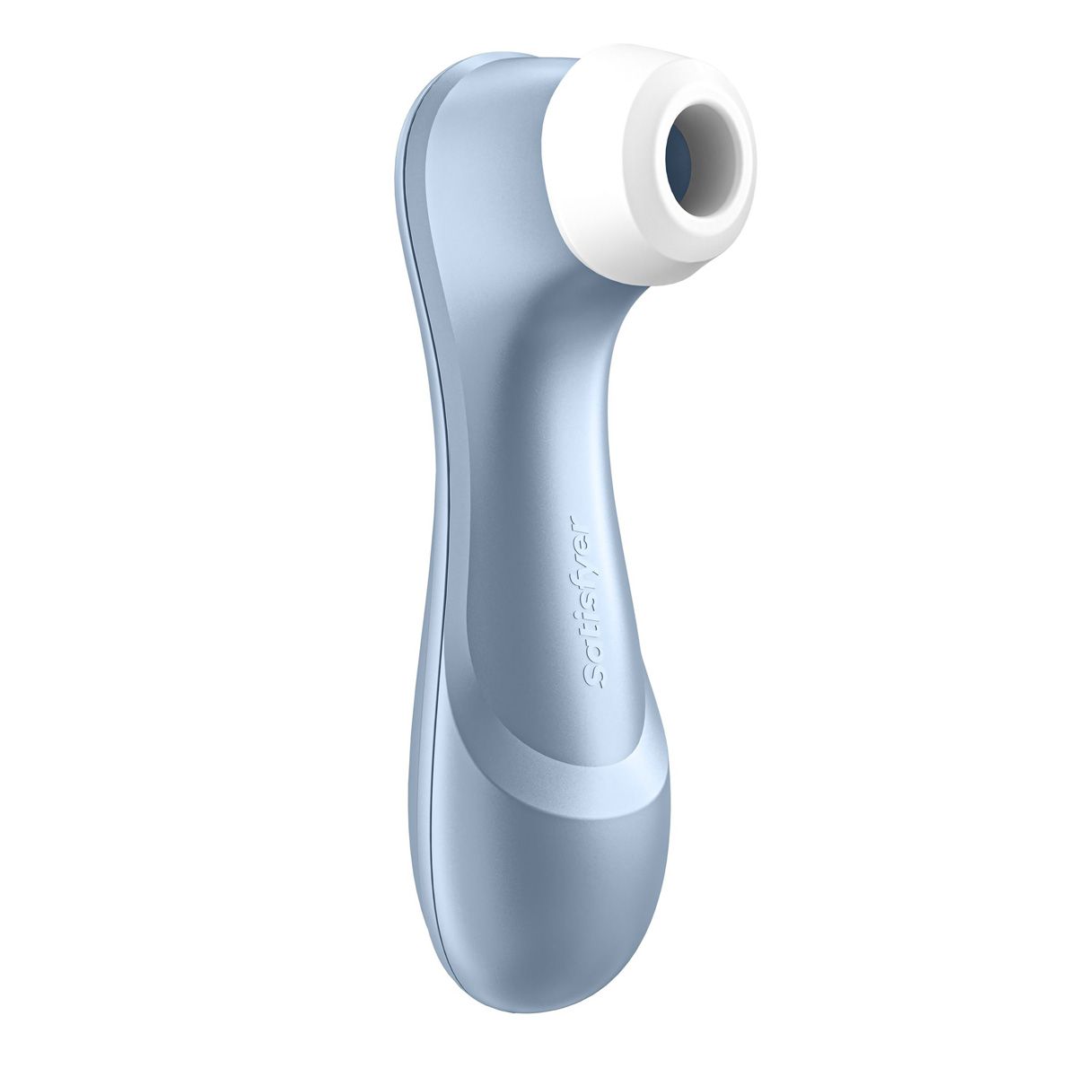 Satisfyer Pro 2 Generation 2 Air Pulse Stimulator in Blue, Front Right Angle