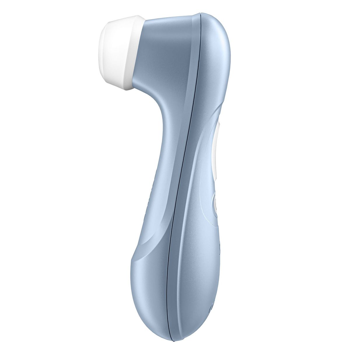 Satisfyer Pro 2 Generation 2 Air Pulse Stimulator in Blue, Left Side Angle