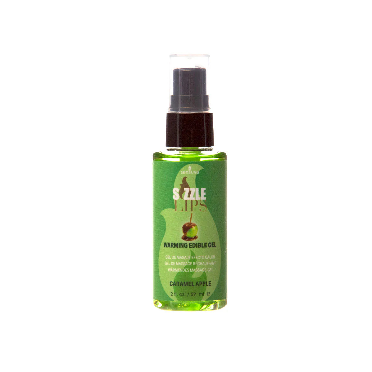 Sensuva Sizzle Lips Warming Massage Gel (2oz), Caramel Apple, Product Image, Front