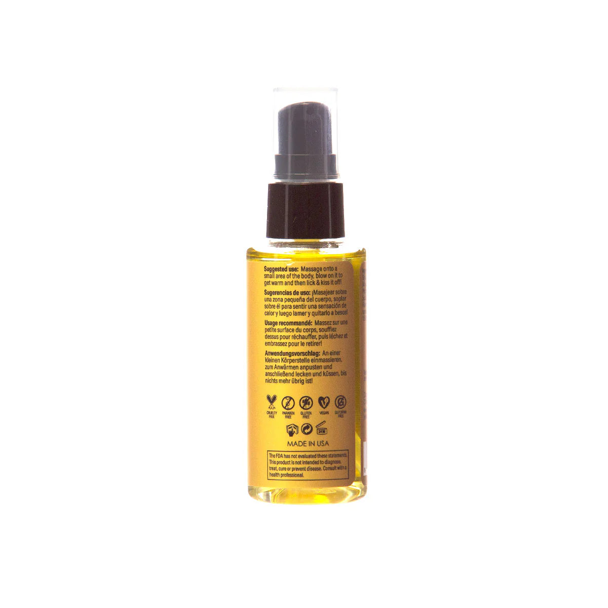 Sensuva Sizzle Lips Warming Massage Gel (2oz), Pina Colada, Product Image, Side