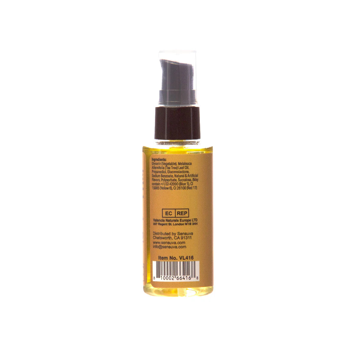 Sensuva Sizzle Lips Warming Massage Gel (2oz), Pina Colada, Product Image, Back