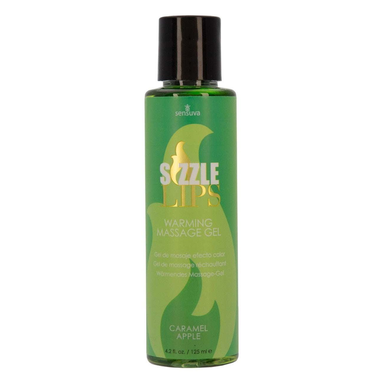 Sensuva Sizzle Lips Warming Massage Gel (4.2oz), Caramel Apple, Product Image, Front