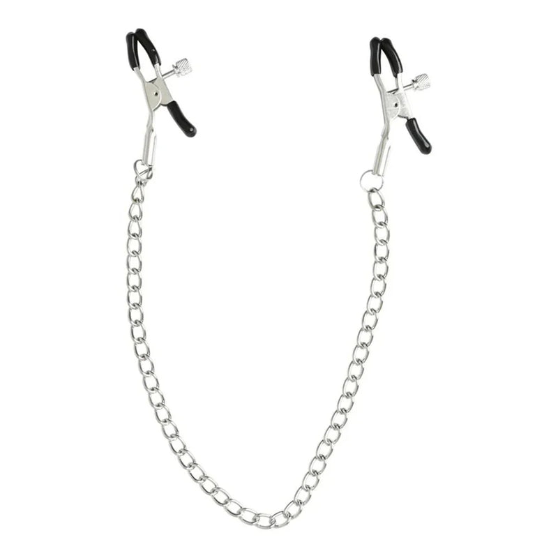 Sex & Mischief Chained Nipple Clamps, Product Image, Front