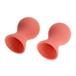 Sex & Mischief Peaches 'N Creame Silicone Nipple Suckers, Product Image, Suction View