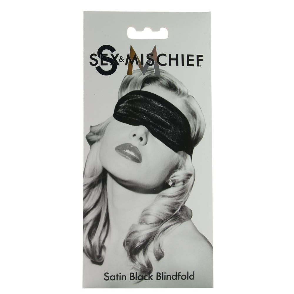 Sex & Mischief Satin Blindfold, Product Box, Front
