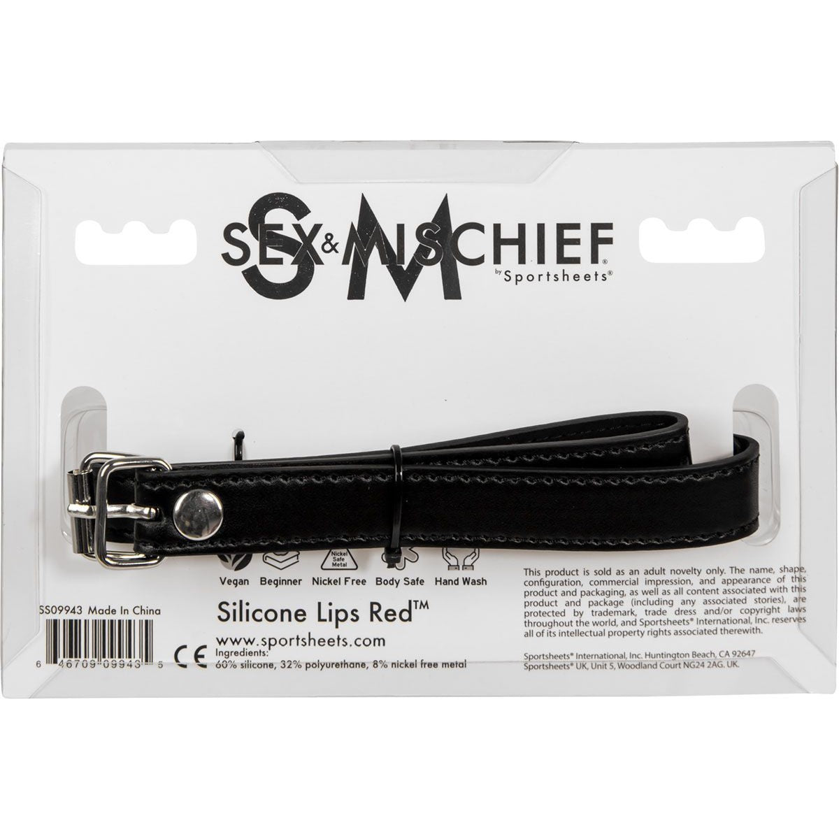 Sex & Mischief Silicone Lips Open Mouth Gag