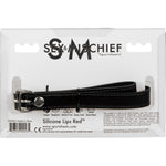 Sex & Mischief Silicone Lips Open Mouth Gag, Red, Product Package,  Back