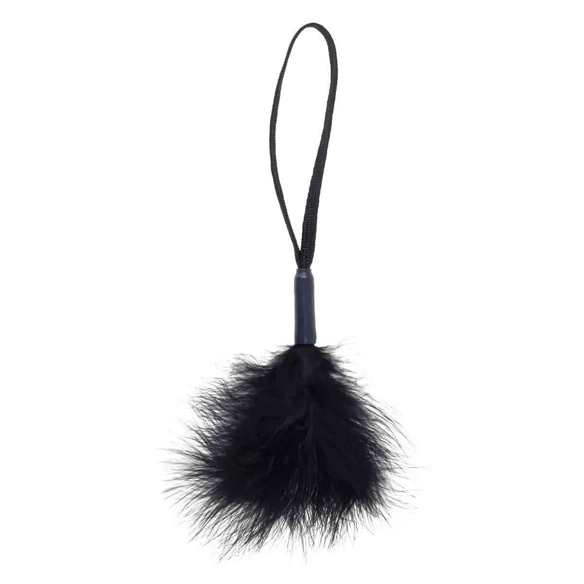 Sex & Mischief Wrist Feather Tickler, Black, Product Image, Front
