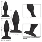 Silicone Anal Exerciser Kit, Black, Product Details