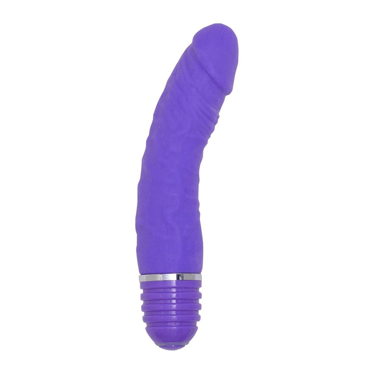 Silicone Bendable Buddy 6-Inch Realistic Vibrator, Purple, Product Image
