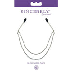 Sincerely Bling Nipple Clamps, Product Box, Front