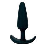 Smiling 3.5-Inch Silicone Butt Plug, Black, Product Image