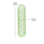 Softies 4-Inch Dual Silicone Body Vibe, Green, Bullet Vibrator Measurements