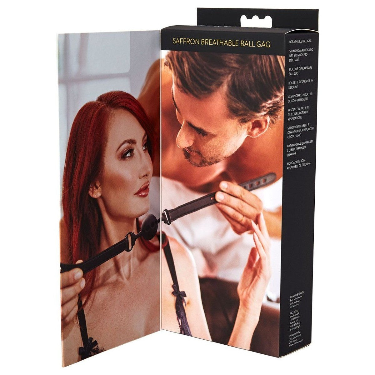 Sportsheets Saffron Breathable Ball Gag, Product Box Details