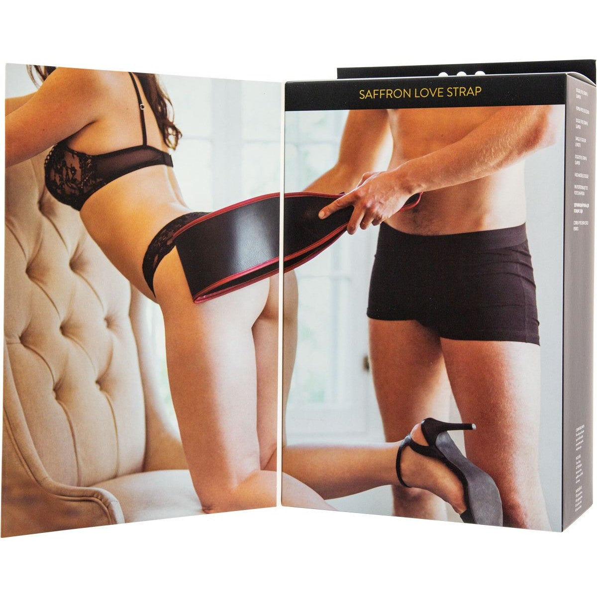 Sportsheets Saffron Love Strap, Product Box Details