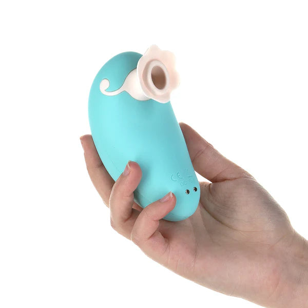 Swan Lamode Dreamy Luxurious Clitoral Stimulator, Blue, Product in Hand