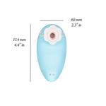 Swan Lamode Dreamy Luxurious Clitoral Stimulator, Blue, Product Measurements