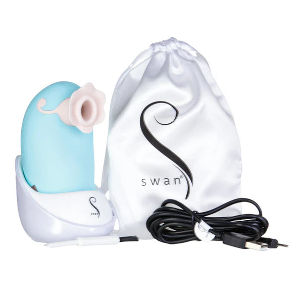 Swan Lamode Dreamy Luxurious Clitoral Stimulator, Blue, Box Contents