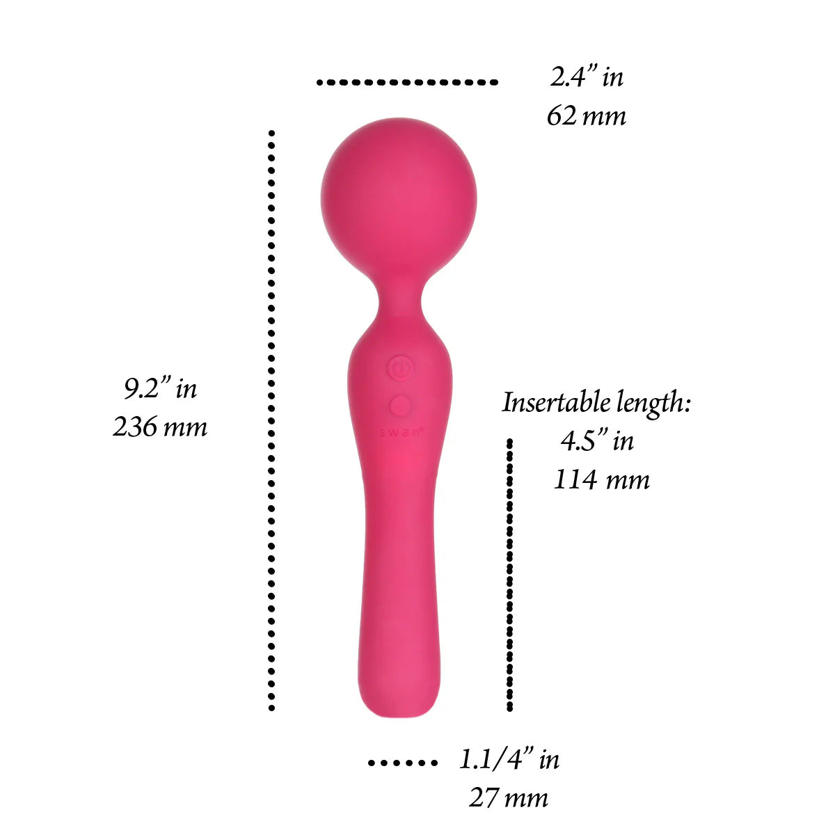 Swan Sceptre Wand Vibrator