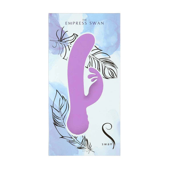 The Empress Swan Rabbit Vibrator, Lavender, Product Box