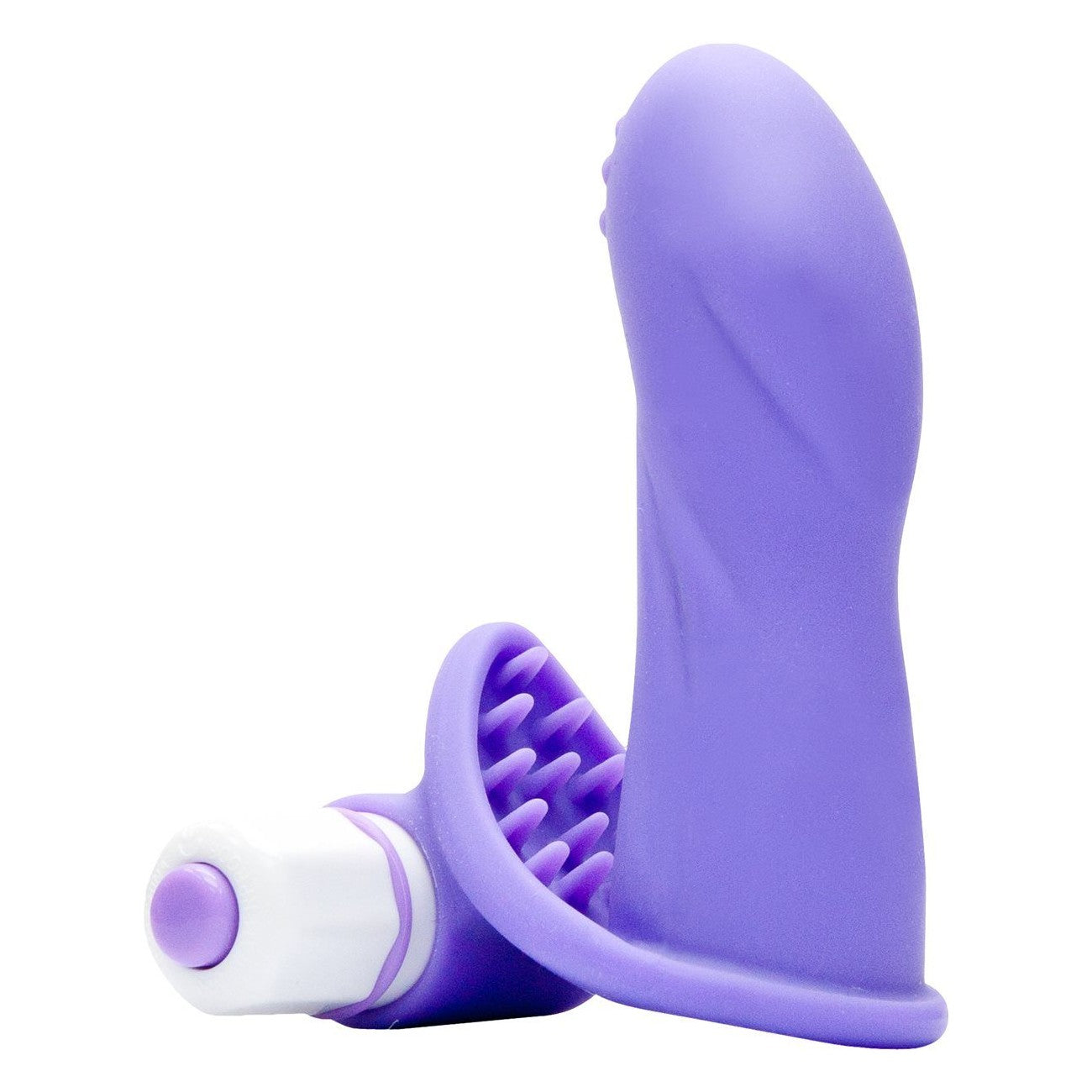 The Finger 3.5-Inch Vibrating Dildo Sleeve, Purple, Product Image