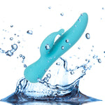 The Kissing Swan Rotating Rabbit Vibrator, Blue, Waterproof