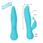 The Kissing Swan Rotating Rabbit Vibrator, Blue, Product Details