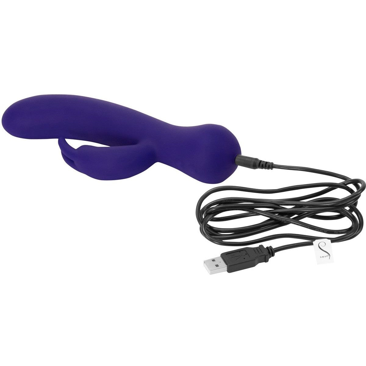 The Majestic Swan Special Edition Rabbit Vibrator, Purple, Product Image, USB Rechargeable