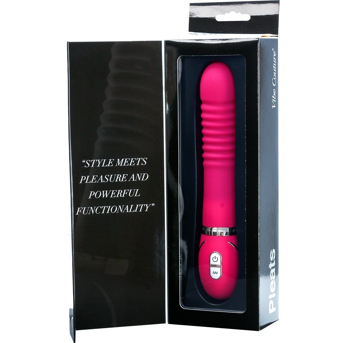 Vibe Couture Pleats Silicone Vibrator, Pink, Open Box