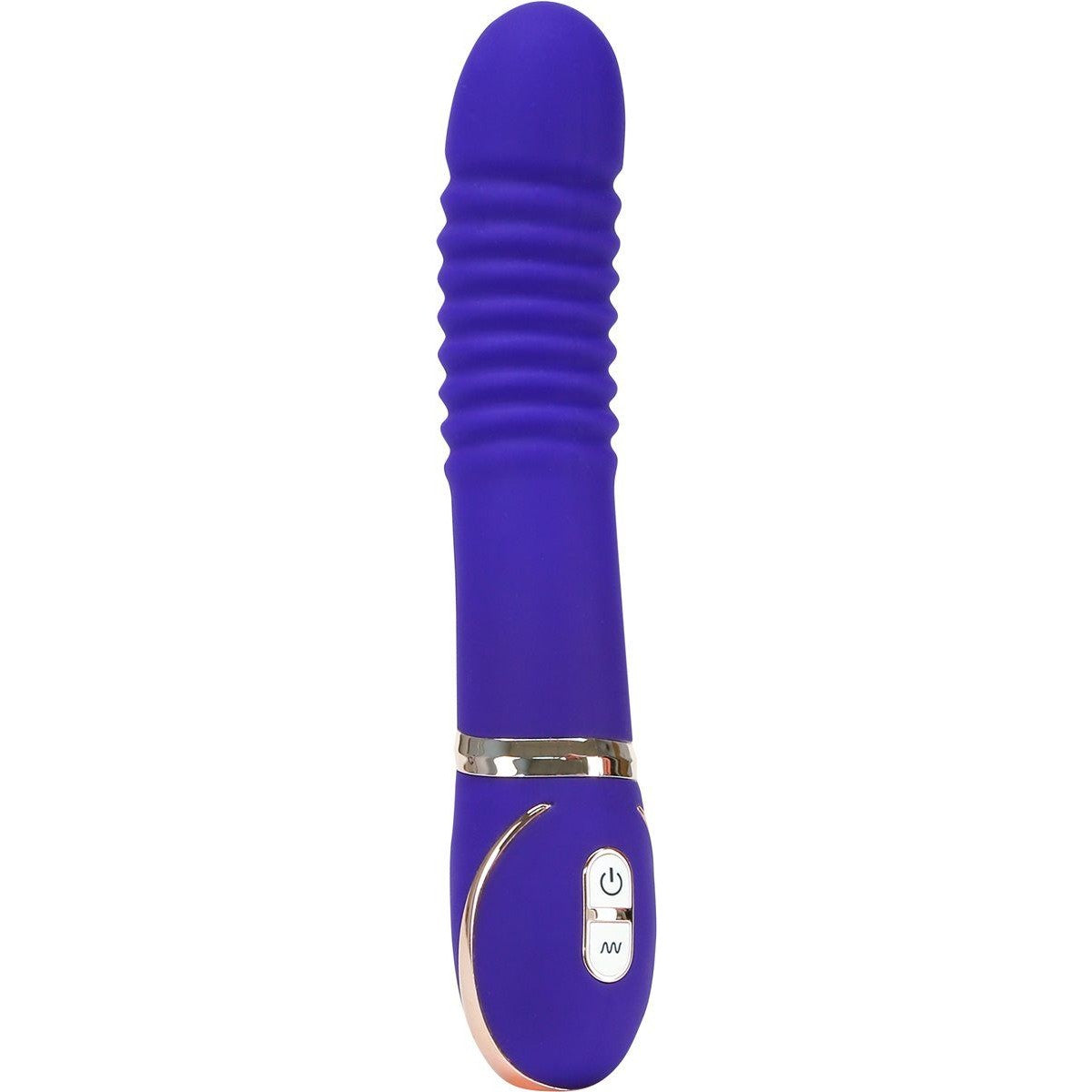Vibe Couture Pleats Silicone Vibrator, Purple, Product Image, Front Angle