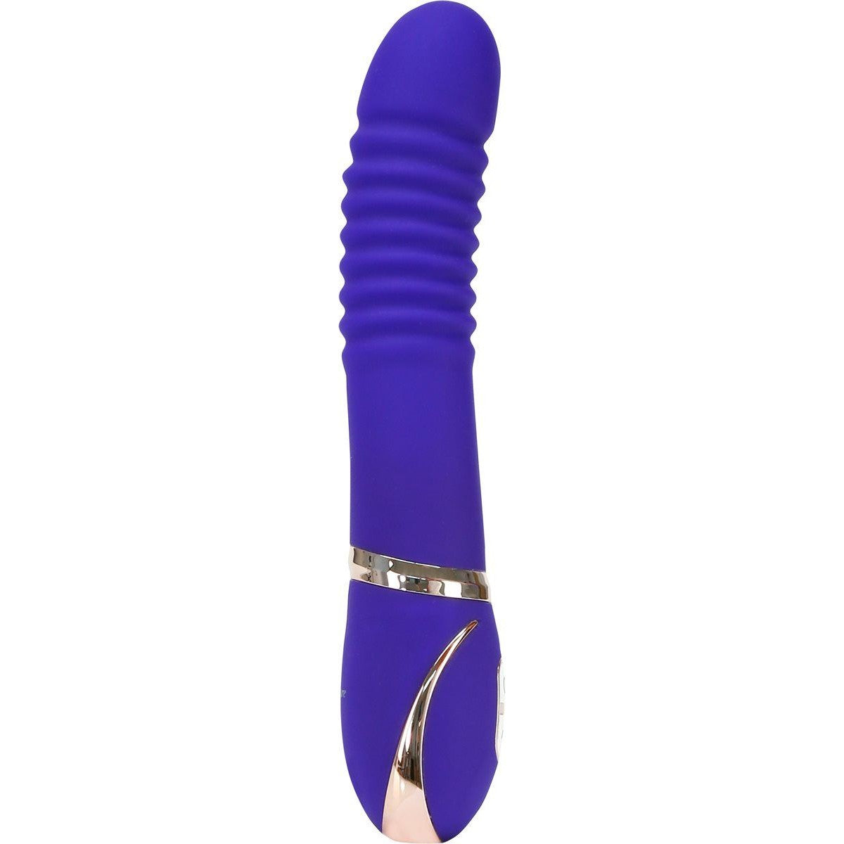 Vibe Couture Pleats Silicone Vibrator, Purple, Product Image, Side View