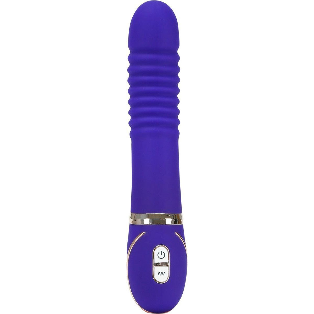 Vibe Couture Pleats Silicone Vibrator, Purple, Product Image, Front View