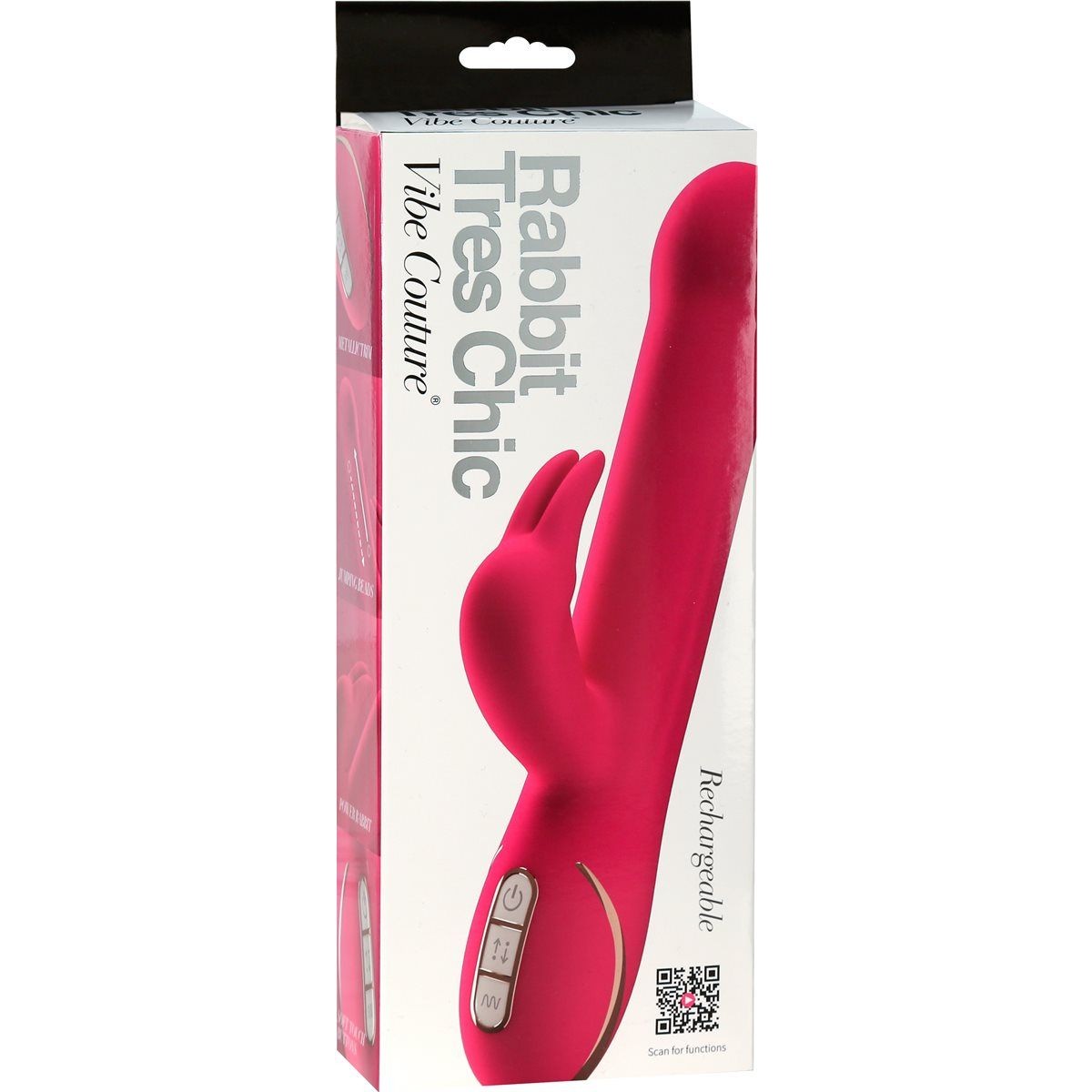 Vibe Couture Rabbit Tres Chic Undulating Vibrator, Pink, Product Box