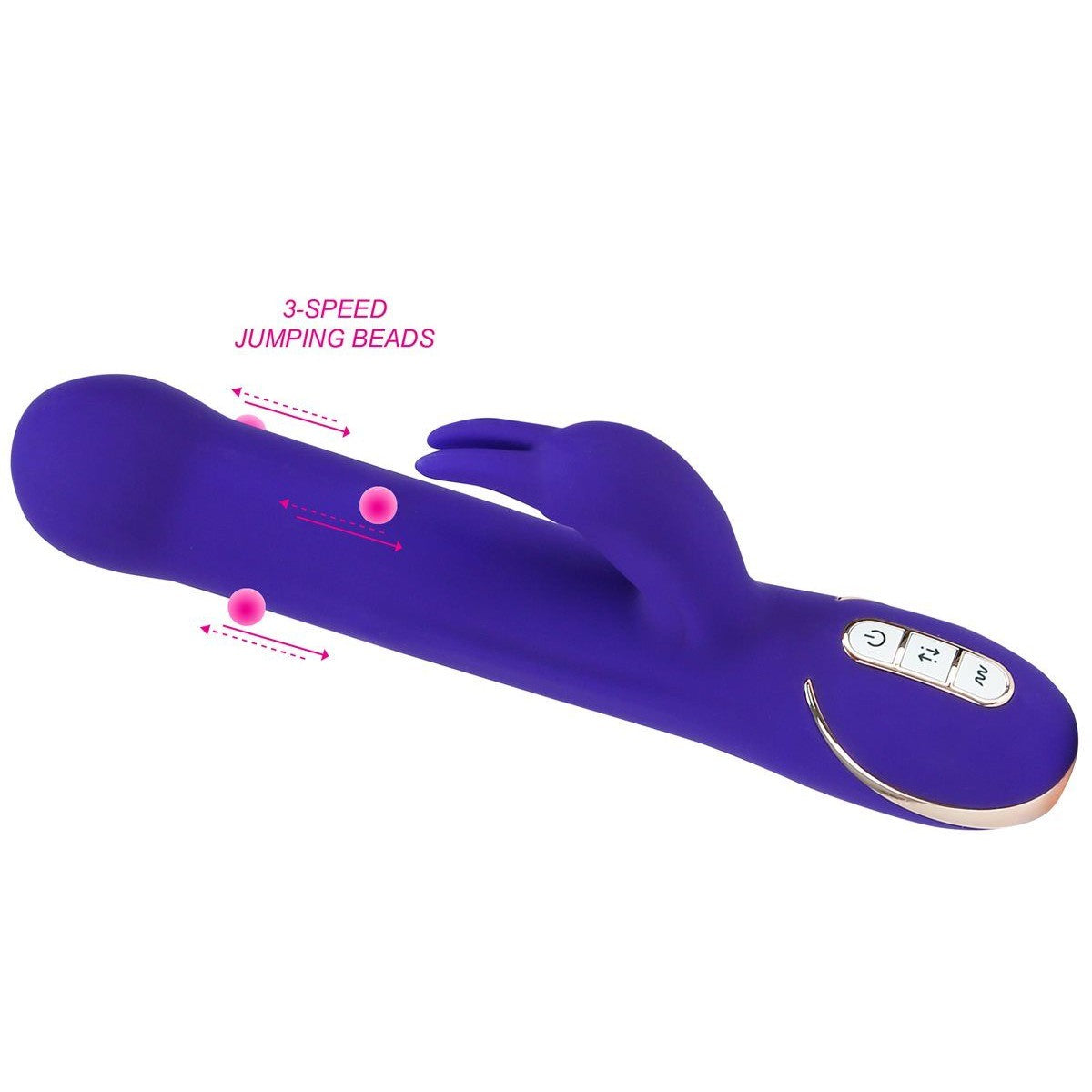 Vibe Couture Rabbit Tres Chic Undulating Vibrator, Purple, Undulating Details