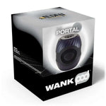 Wank Pod Portal Vibrating Stroker, Blue, Product Box