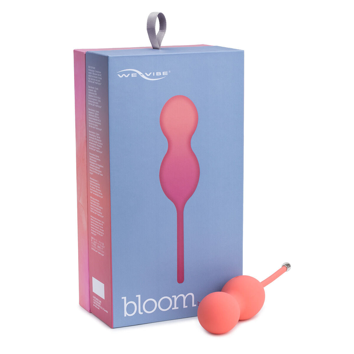 We-Vibe Bloom Vibrating Kegel Balls, Product Box and Kegel Balls