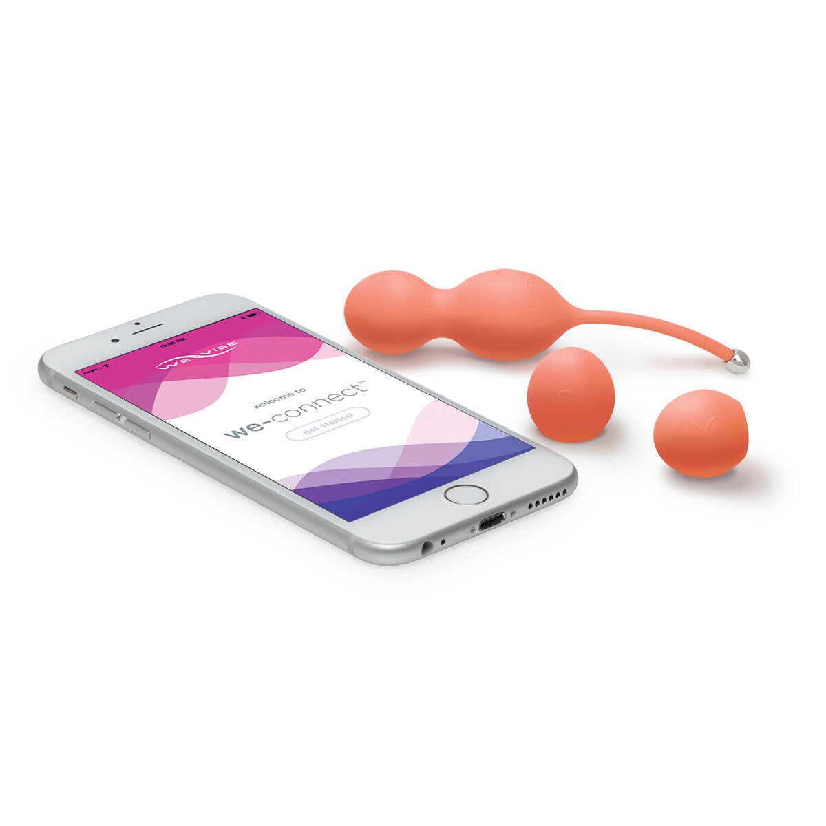 We-Vibe Bloom Vibrating Kegel Balls, Product with Weighted Attachment Heads and We-Connect App Control