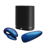 We-Vibe Chorus Couples Vibrator, Blue, Couples Vibrator with Remote Control and Vibrator Storage Case