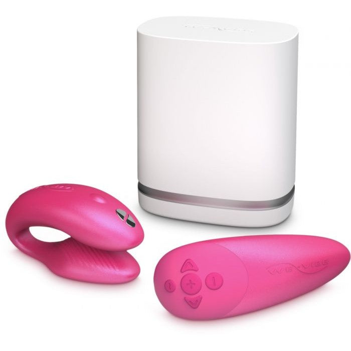 We-Vibe Chorus Couples Vibrator, Pink, Couples Vibrator with Remote Control and Vibrator Storage Case