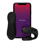 We-Vibe Chorus Pro Couples Vibrator, Satin Black, We-Vibe App-Control Feature